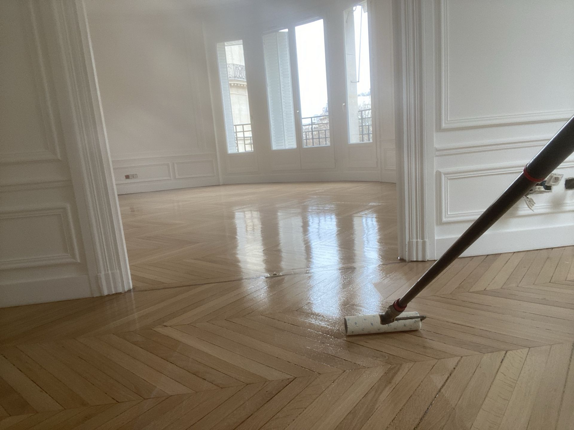 Pose parquet chêne massif