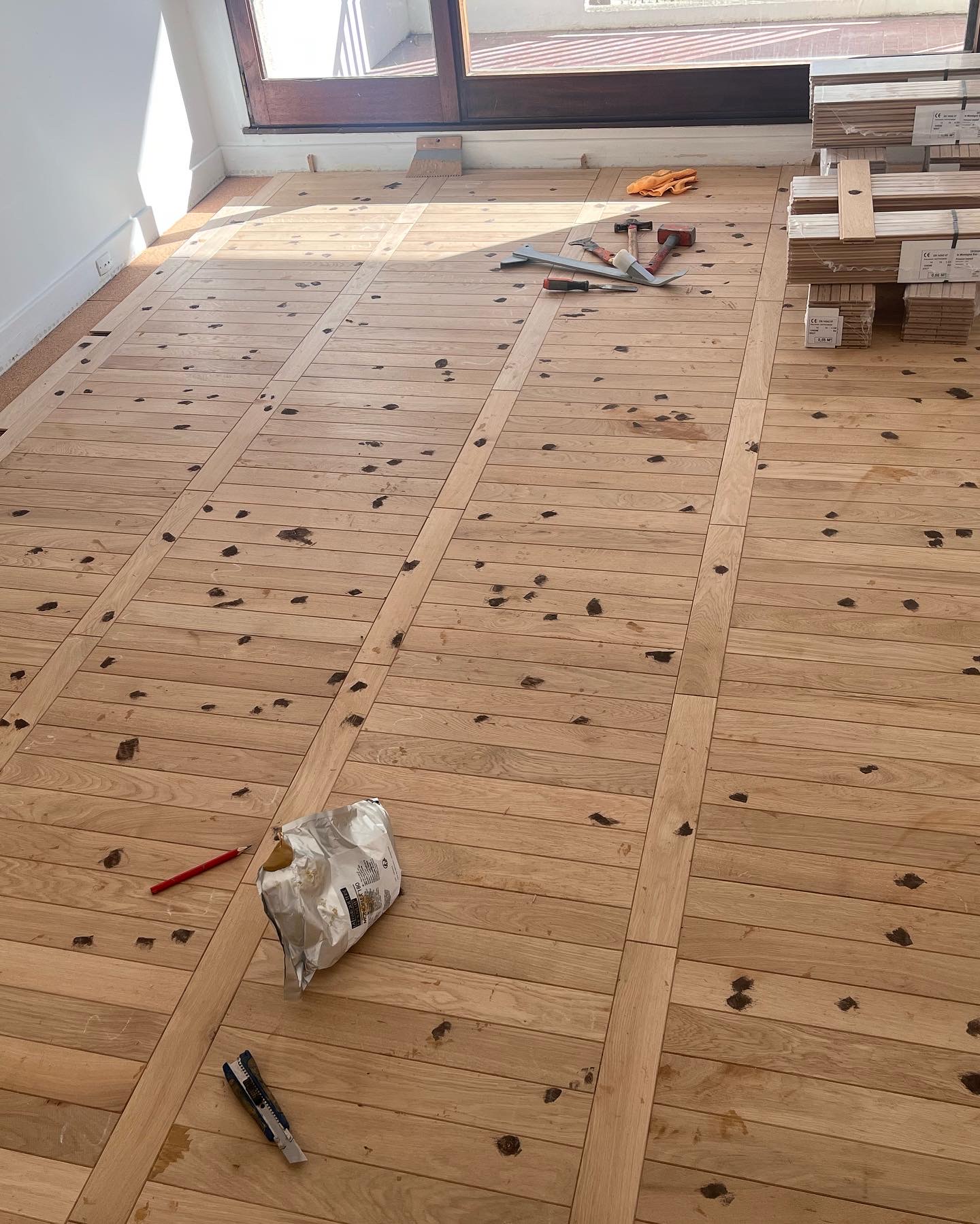 Pose parquet moderne